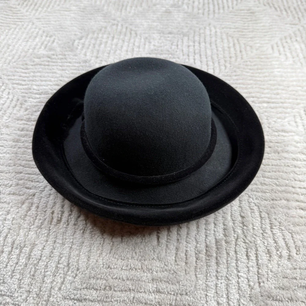 Street Smart Betmar Bowler Hat Women's Black Wool Felt Vintage Derby Retro Mod